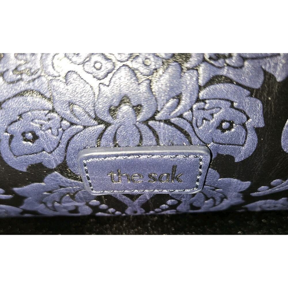 NWOT! The SAK Embossed Tote Bag Blue 17x13x4.5 - Picture 6 of 12
